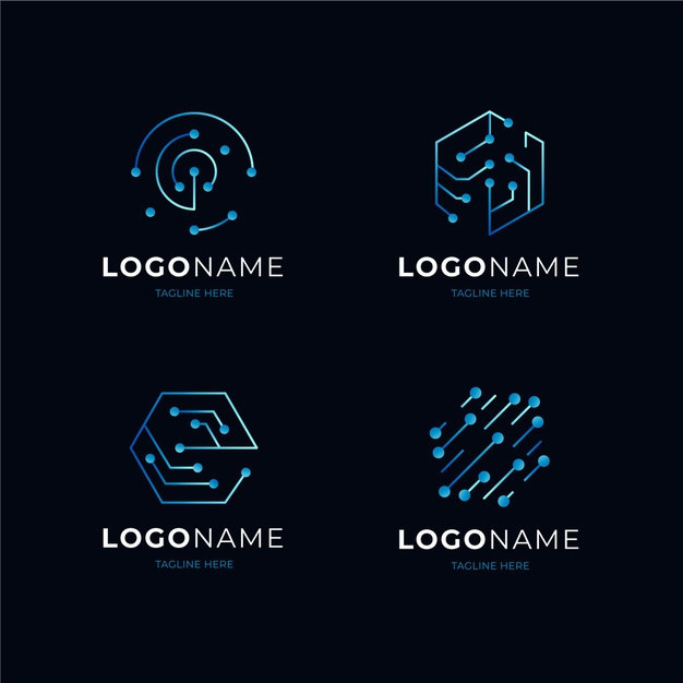 探索电路电子科技Logo矢量图素材的世界